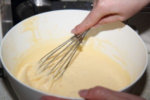 stirring the cream, photo by LdV