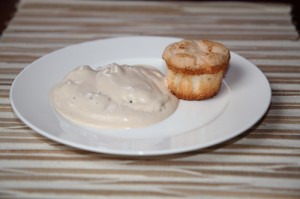 soft serve state (melting quickly) with angel food cake, photo by LdV