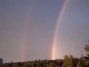 double rainbow in Parker Colorado