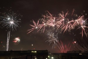fireworks, photo from our 2nd floor, by LdV