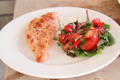 Lightly smoked chicken