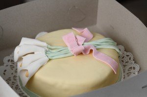 finished and boxed spring/easter cake (photo by LdV)
