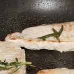 pan seared pork chops with fresh rosemary from the garden