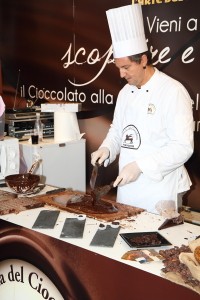 The weather was 'cool' enough for the chocolate to be tempered