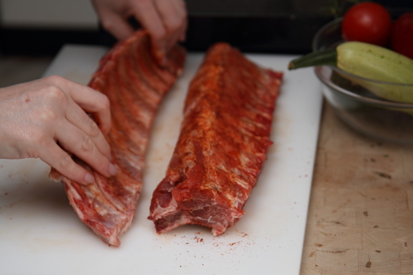 rubbing the ribs